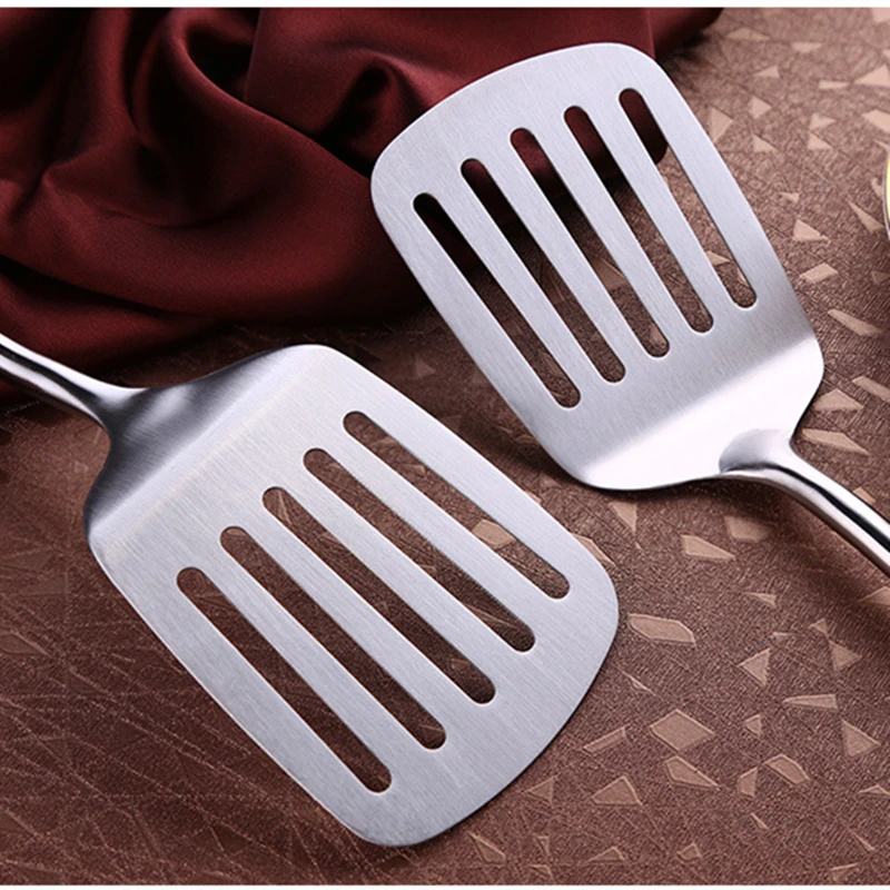 Hollow Long Handle Stainless Steel Spatula Heat Insulation Soup Spoon Colander Food Shovel Kitchen Accessories Cooking Tool Set