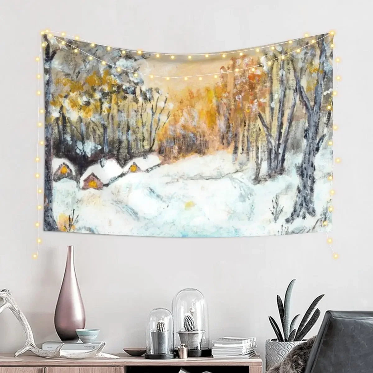 Warm Cold at 600dpi - enlarged - zoom in - part of original Tapestry Wall Art Room Decorating Aesthetic Tapestry