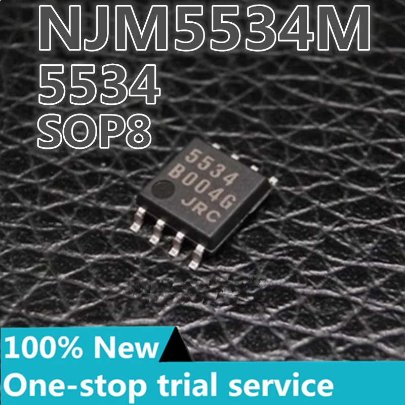 5-100PCS %New stock NJM5534M marking 5534  SOP8   JRC5534 Fever precision single amp low noise