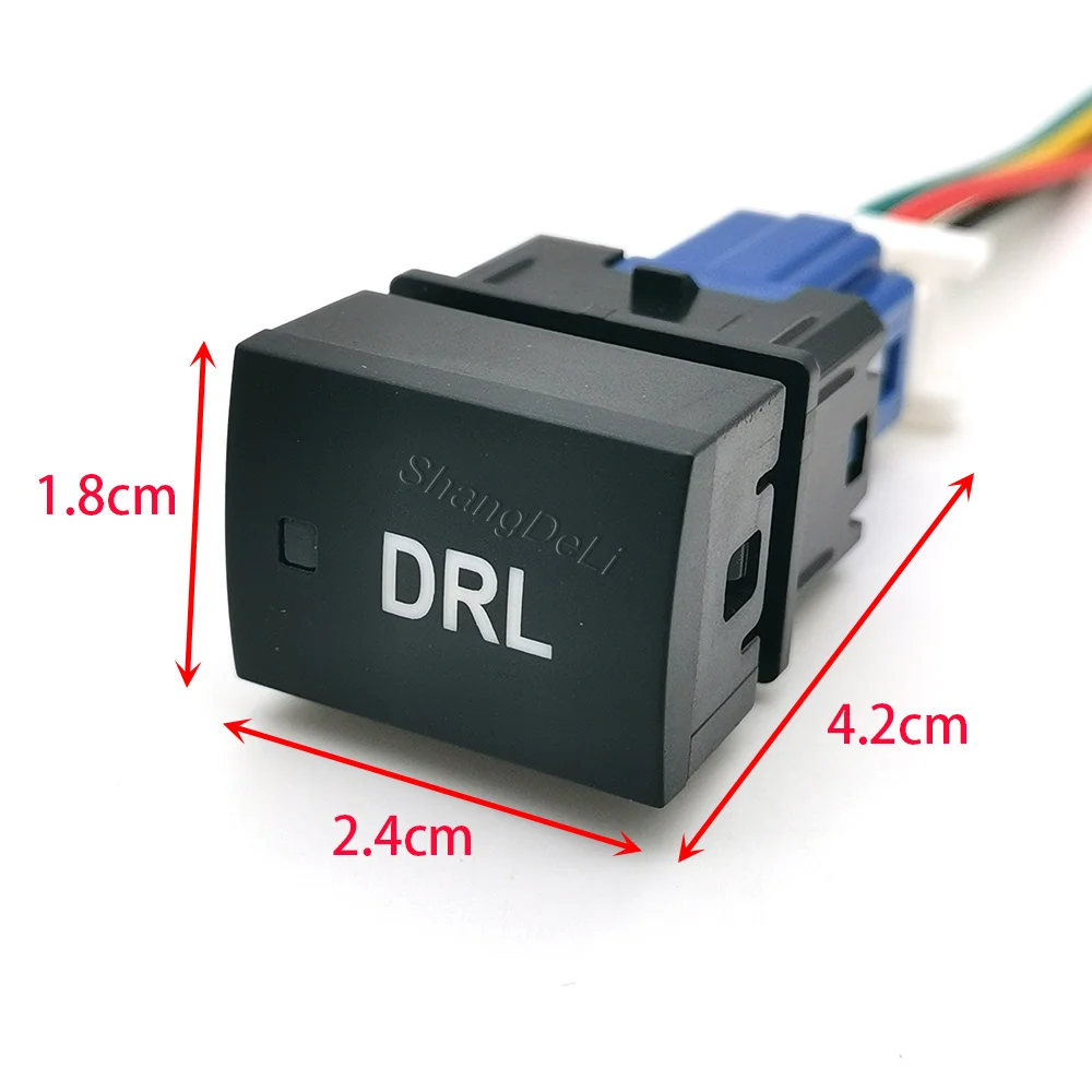 1PC Car Modified Switch LED Fog Light Mirror Heated Switch ButtonFor Nissan KICKS SYLPHY 19-21 for Mitsubishi Outlander 2023