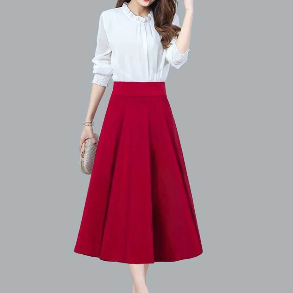 

Aline Skirt High Waist Skirt Womens Casual Skirt Elasticity Microelasticity Fashion Versatile Polyester Fabric