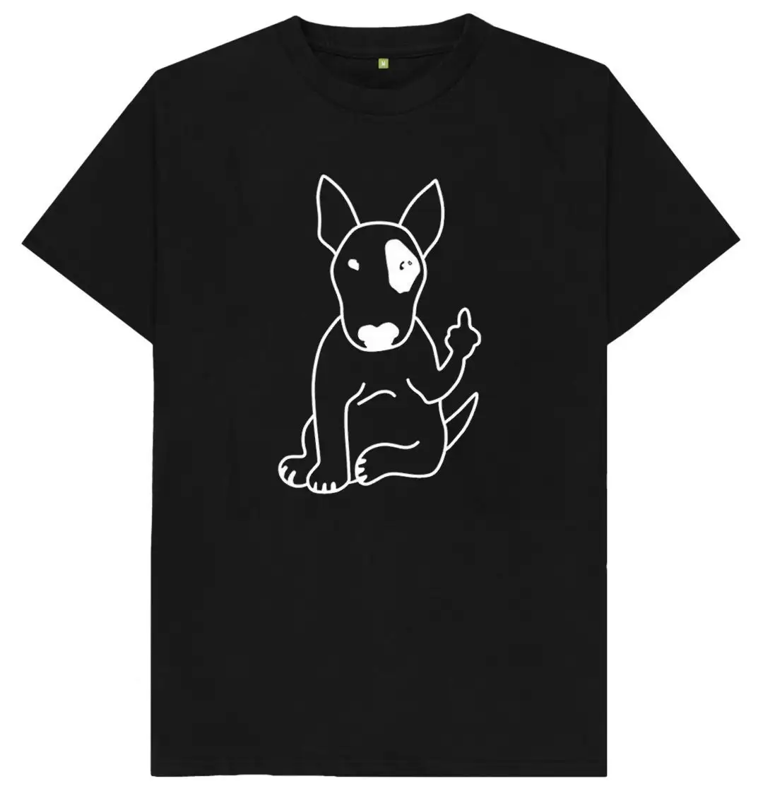 Bull Terrier Middle Finger Offensive Dog Funny Joke Humour Kids T Shirt