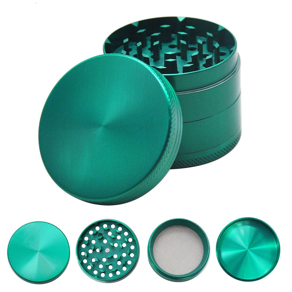 63mm Zinc Alloy Herb Grinder 4-layers Tobacco Crusher Manual Durable Spice Mills Smoking Accessories for Smoker Holiday Gifts