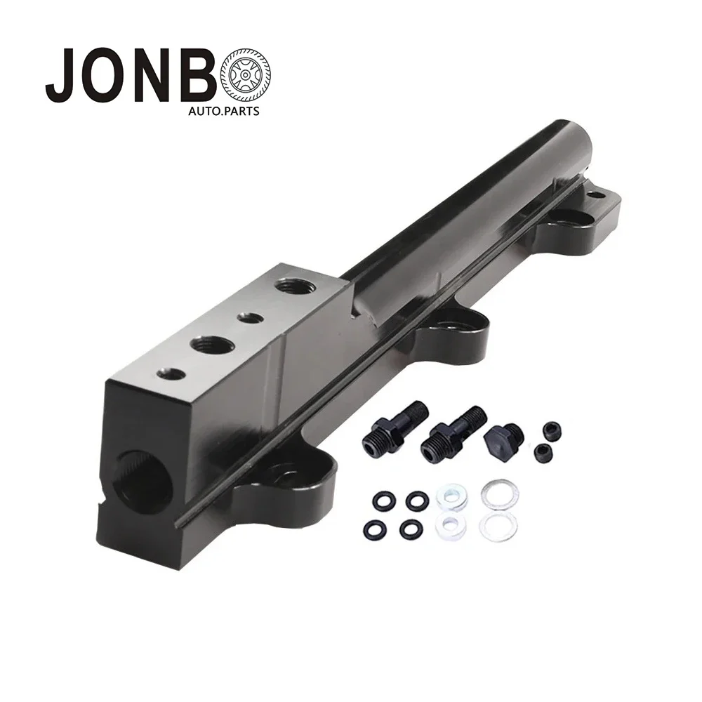 JONBO  High Volume Fuel Rail Fits Honda Civic 1996-2000 D16Y7 D16Y8 Red/Black