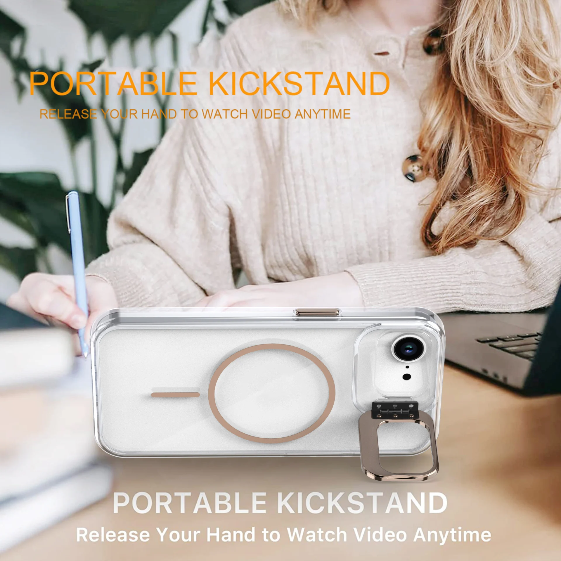 Casing Pengisi Daya Nirkabel Magsafe Mewah Brack Logam Lensa untuk iPhone 16 15 14 13 12 Pro Max Plus 16E Penutup Transparan Tahan Benturan