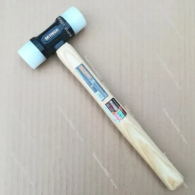 32mm / 35mm Nylon Hammer Leathercraft Carving Hammer with White Wax Wood Handle DIY Installation Hammer Repairing Tools