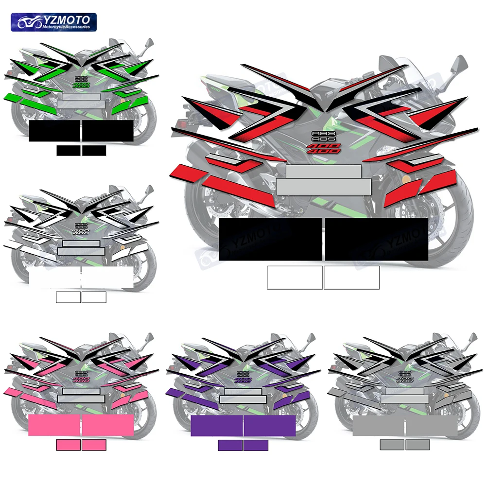 

Для NINJA400 2019-2024 мотоциклетные полные детали автомобиля, гоночный обтекатель, декоративная наклейка, светоотражающая водостойкая наклейка, комплект наклеек