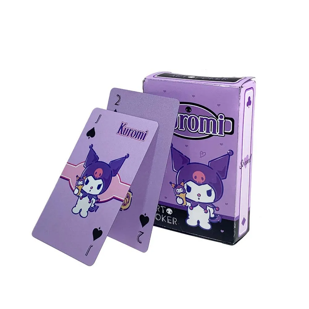 Sanrio 카드 놀이 Kawaii 만화 Kuromi 헬로 키티 어린이 놀이 취미 용품 카드 게임 장난감 데크 컬렉션