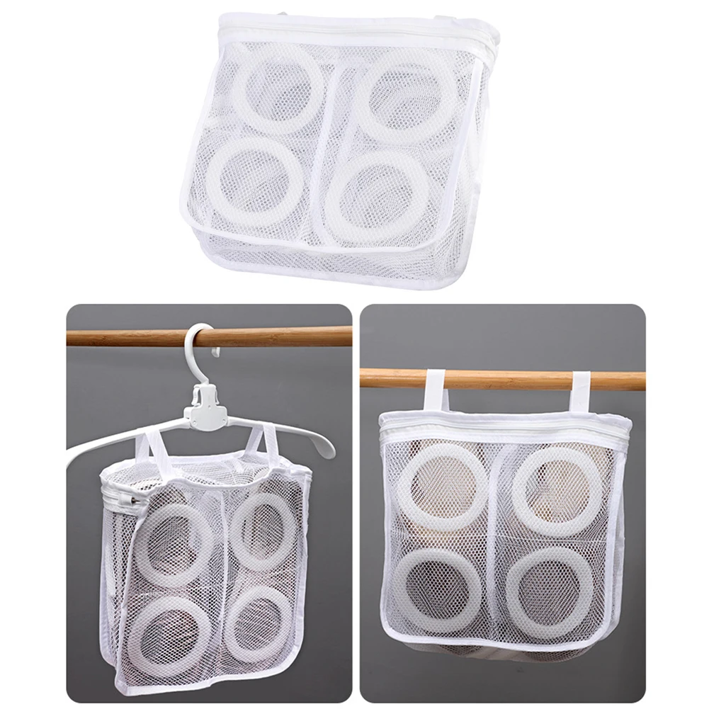 Sneakers Shoe Washing Hanging Bag Laundry Bag Mesh Polyester White 1pcs 30*26cm*9.5cm Anti-deformation Brand New