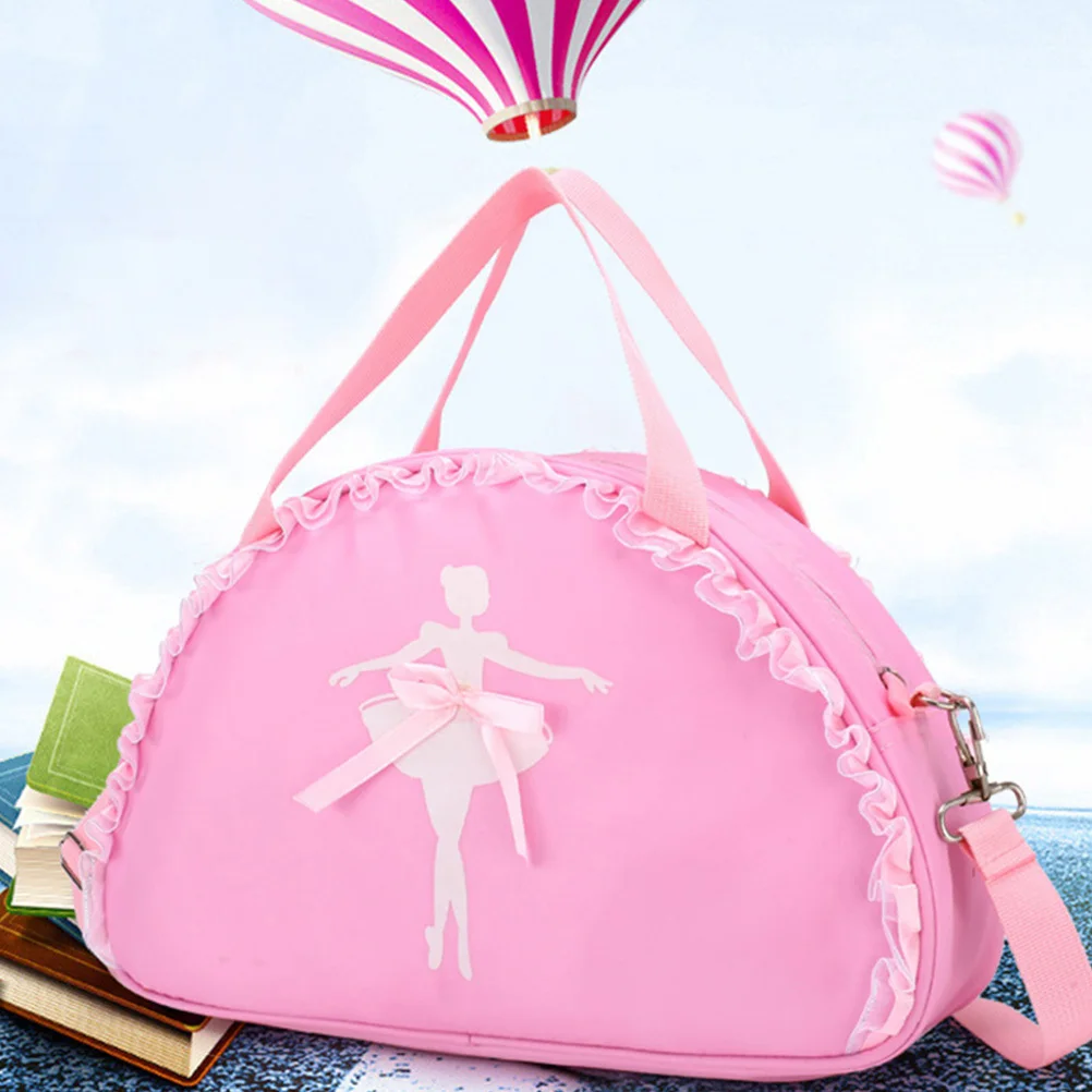 1 pc Large Capacity Ballet Dance Bag Lightweight Oxford Cloth Storage For Ballerinas Embroidery Design Smooth Zipper Closure