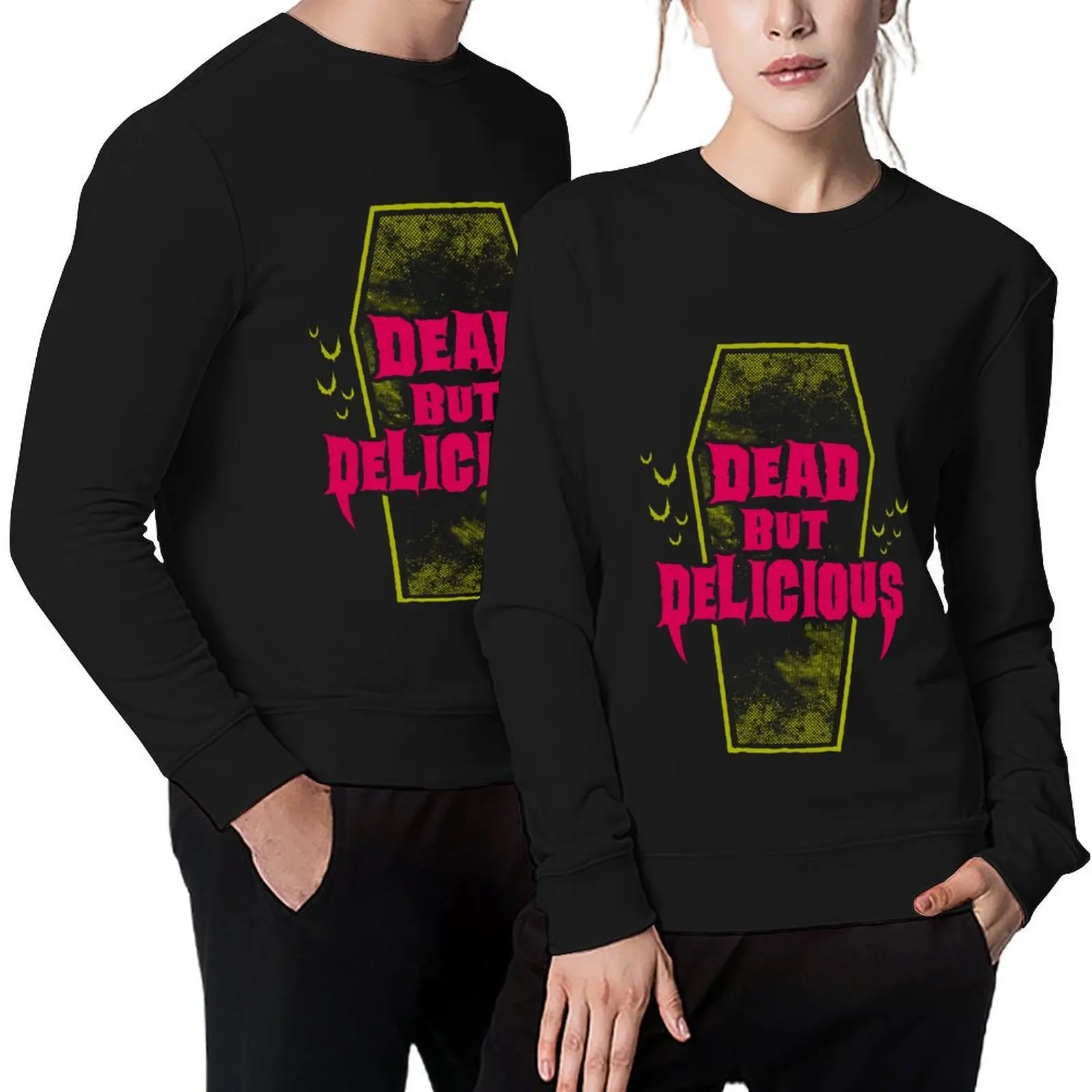 

Dead but Delicious - Funny Goth Vampire Quote Pullover men's winter sweater tracksuit tracksuit men hooded sweatshirt for men