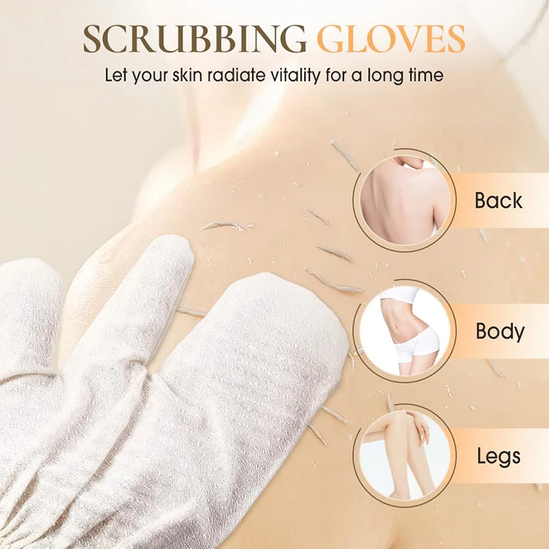 

Отшелушивающие и массажные перчатки из необработанного шелка для сухой кожи, аксессуары для купания 1/2 шт.