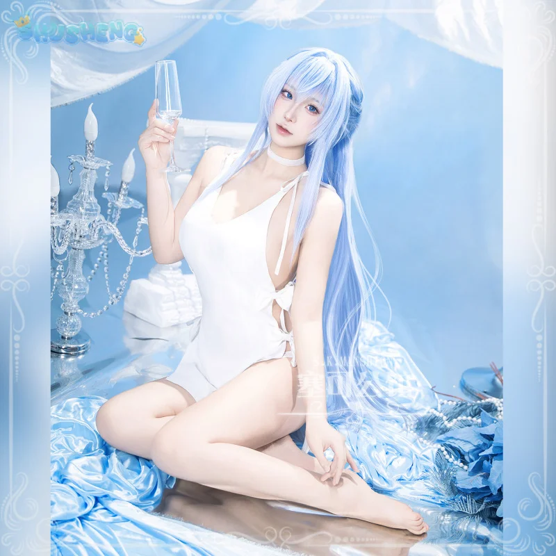 Anime NIkke Sirena Pequeña de la Sirenita Anis ‌ Cenicienta ‌ Disfraz de cosplay para mujer, camisón informal, accesorios para la cabeza, traje nuevo para fiesta de Halloween