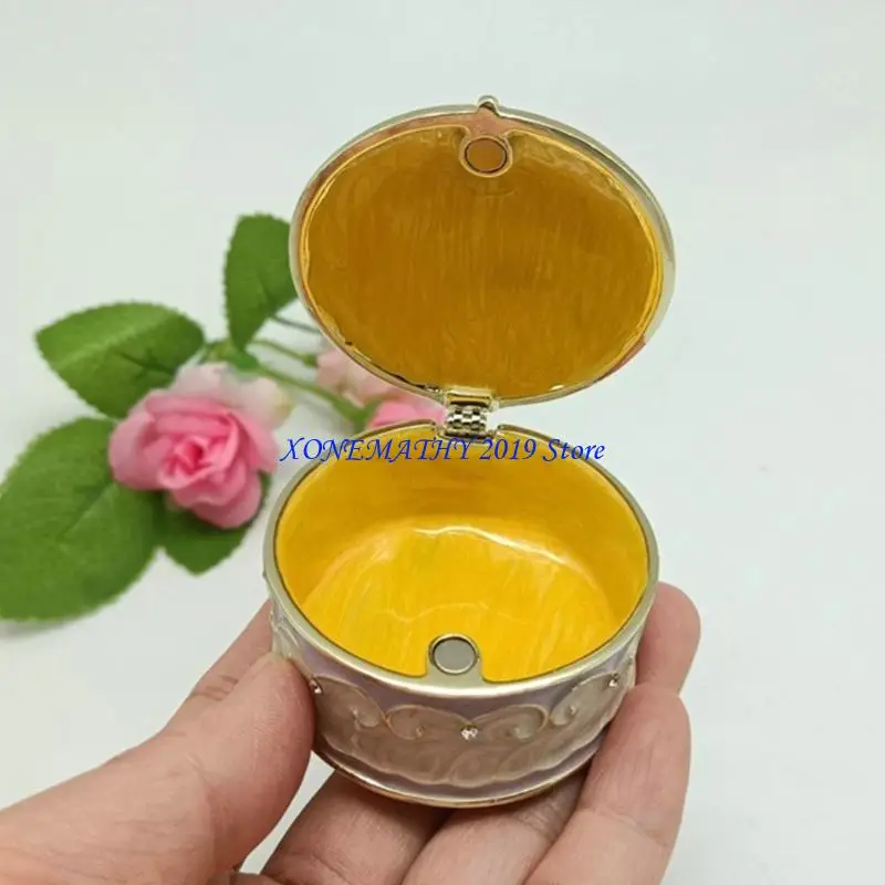 

F42F Delicate Ballet Shoe Designs Jewelry Box Compact Ballet Shoe Accent Jewelry Storage Container for Travel and Dresser Top