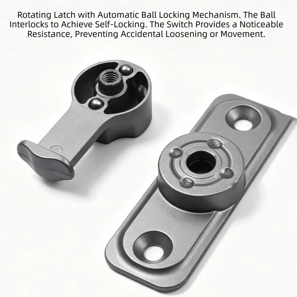 90/180 Degree Anti-theft Door Buckles Zinc Alloy Anti-theft Buckle Flip Latch Lock Flip-Up Design Sliding Latch