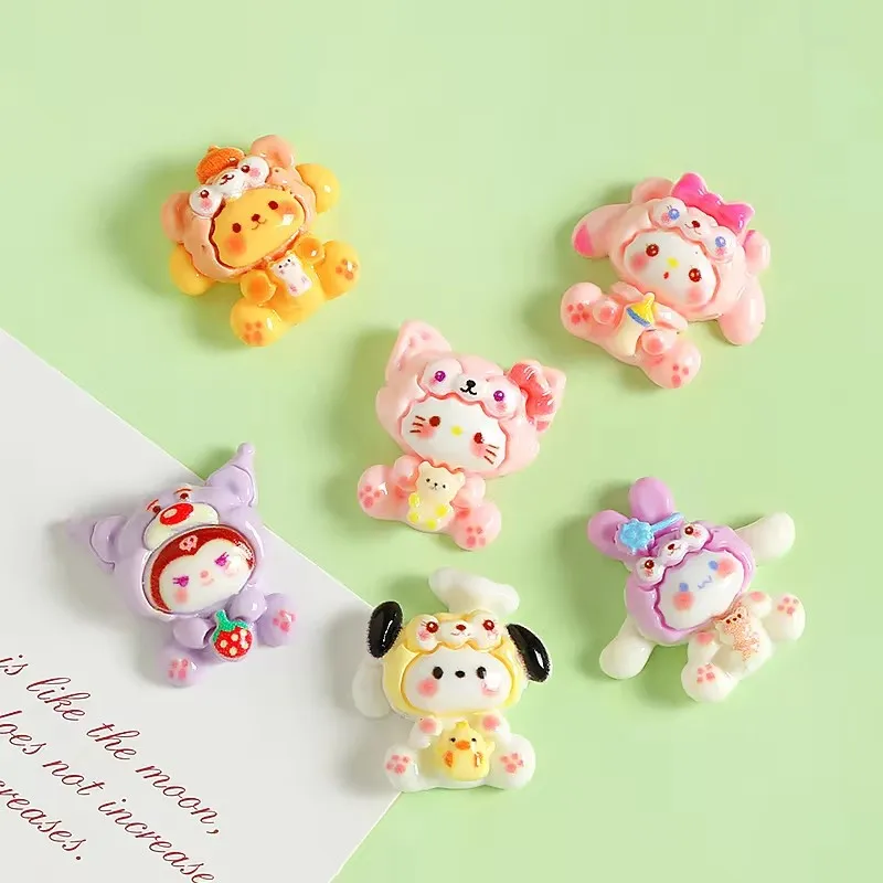 NEW 18/20PCS Cute Cartoon Animals Cream Gel DIY Handmade Phone Case Hair Clip Hole Shoes Key Chain Resin Small Accessories ﻿ view 4