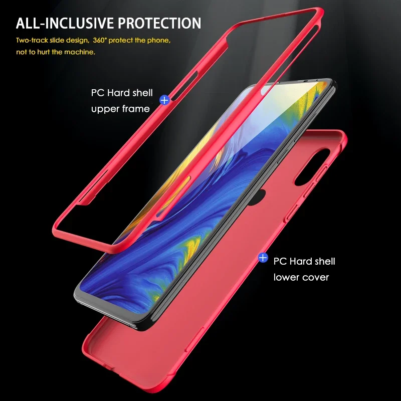 Shockproof armor slide protective case for Xiaomi Mi Mix 3 anti-drop matte hard pc cover for Xiaomi Mi mix3 case fundas Coque