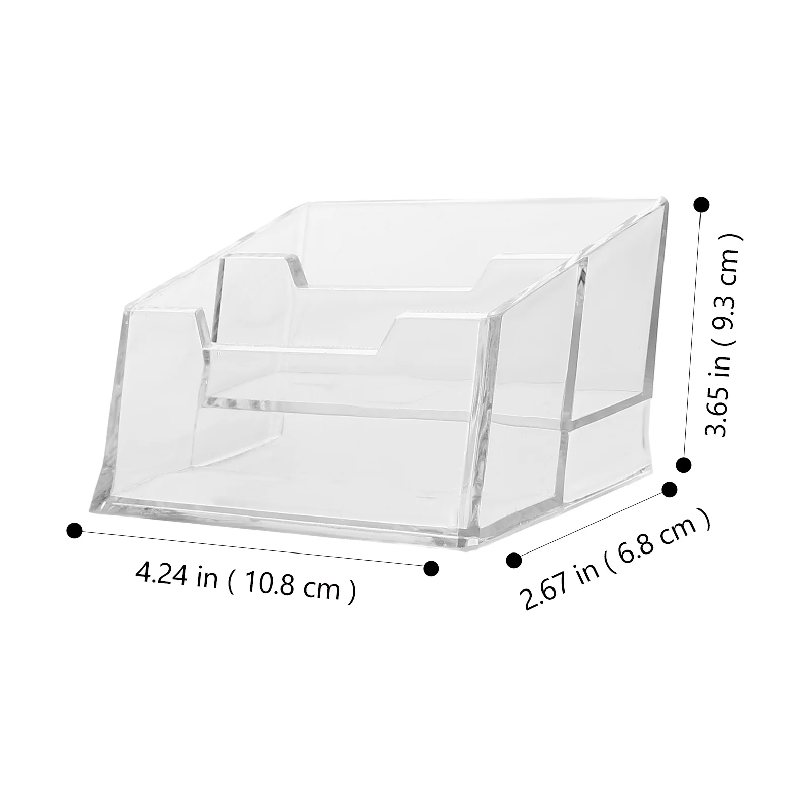 

2pcs Business Card Holder Clear Acrylic Desk Organizer Vertical Card Stand For Office Table Name Cards Storage Holder