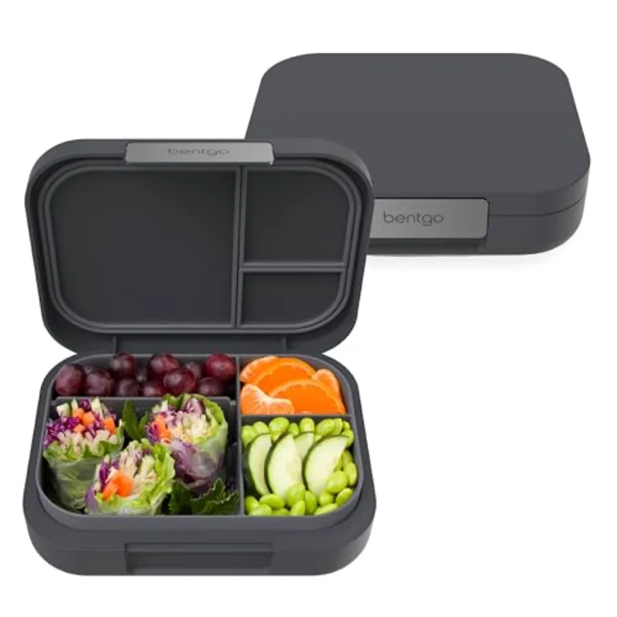 

Modern - Leak-Resistant Bento Lunch Box For Adults, Teens, Larger Appetites; Reusable BPA-Free Meal Prep Container with 3 or 4