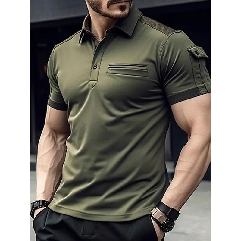 2025 Nuova Primavera Estate da uomo di alta qualità di vendita calda in puro cotone a maniche corte Polo sportiva da viaggio casual Top