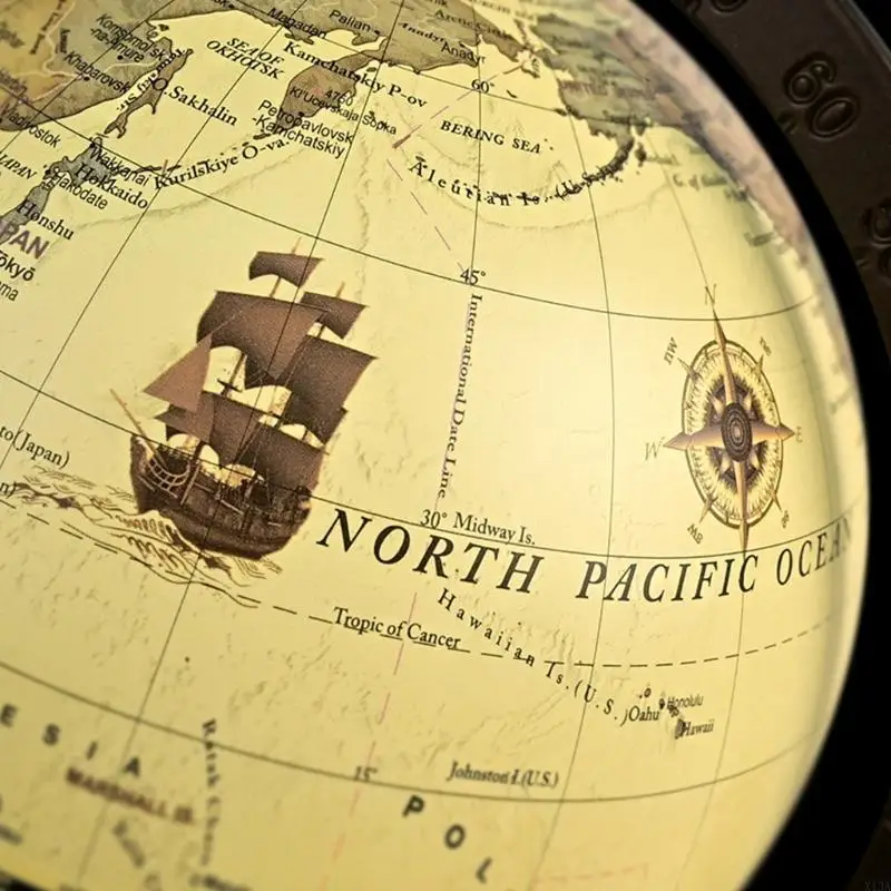 X13A Untique World with Stand Complete Geography Map