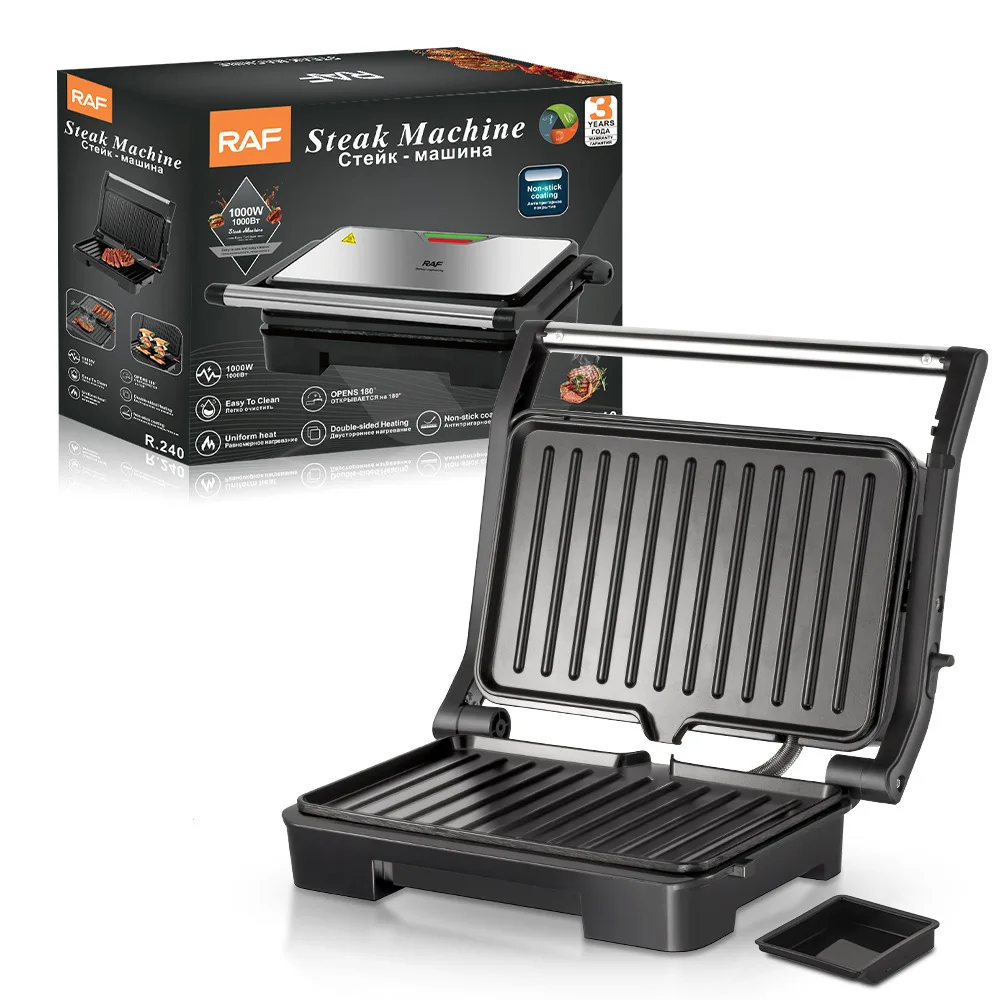 

Electric Steak Machine Barbecue Maker Household Portable Non-stick Electric Grill Double-sided Breakfast Machine 1000W