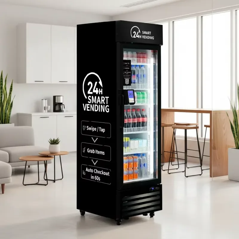 for HAHA Vending 360 AI Vending Machine Snack Drink Combo Cashless Payment Credit Card SDK Office School Gym Shopping Mall