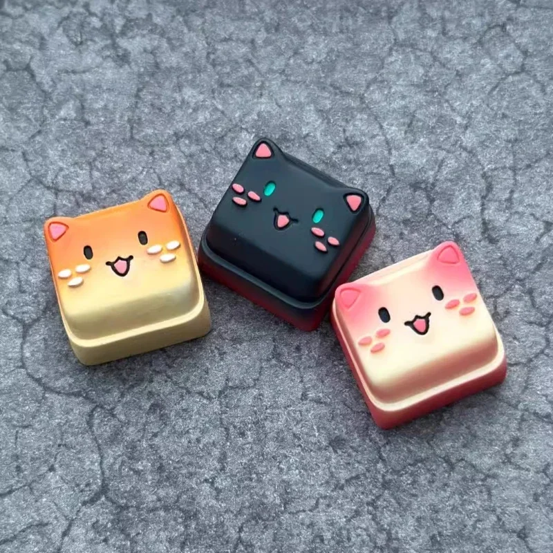 Cute Cat Hand Keycaps Custom Resin Personalization Original Design 3D Stereoscopic Point Key Cap for Gaming Mechanical Keyboard