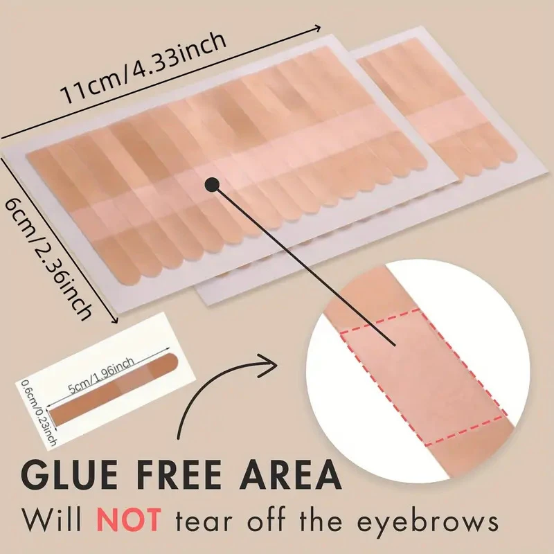 1/10 Blatt gepfropftes falsches Wimpern-Lifting-Augenlidband, Vlies-Augenbrauenschutzband, Wimpernverlängerung unter Patch, Make-up-Tools
