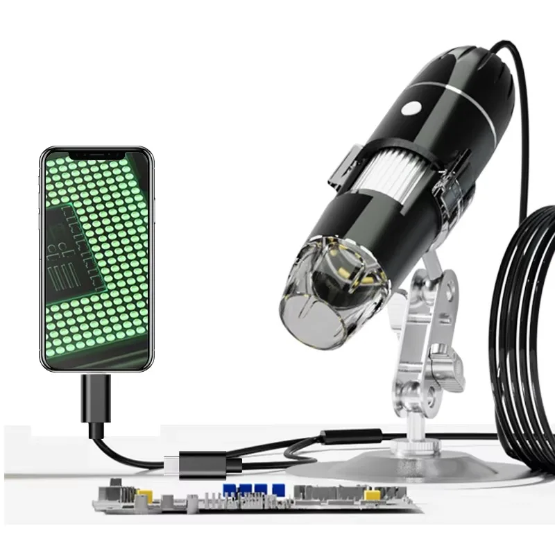

HD 1920P Type-c Digital Microscope Camera Compatible Android IOS 8 LEDs Microscope for Electronic Repair
