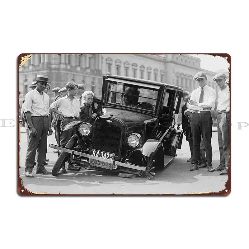 Car Breakdown 1930s Metal Plaque Poster Home Create Wall Pub Design Mural Tin Sign Poster