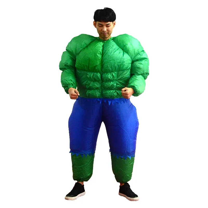 Halloween Holiday Party Masquerade Annual Party Performance Adult Cosplay Funny Cartoon Doll Muscle Man Hulk Inflatable Costume