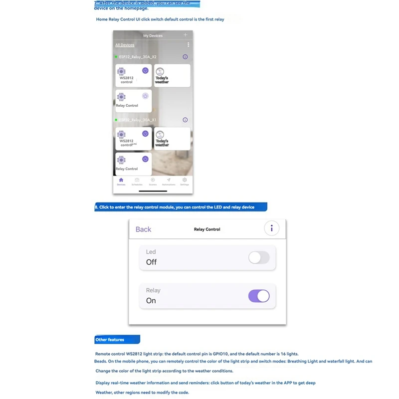 Modulo relè WIFI a 1 canale 30A ESP32-WROOM-32E Modulo scheda di sviluppo per controllo wireless Smart Home DC7-28/5V-B12B