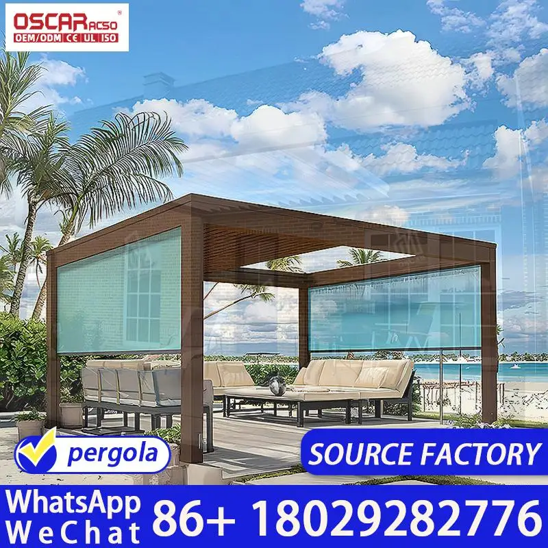 High End Tailored Australian Patio Pergola Terrace Balcony Outdoor Aluminum Bioclimatic Flip Louver Roof Gazebo Reorder Rate 20