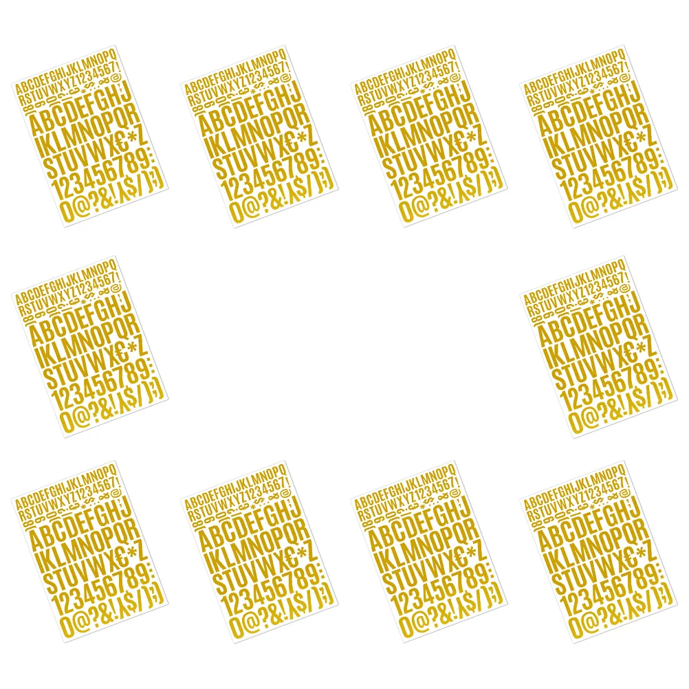 

12Pcs Letter Self Adhesive Waterproof Vinyl Decals for Mailbox Doorplate Mailbox Letter Stickers Craft Smooth Surface