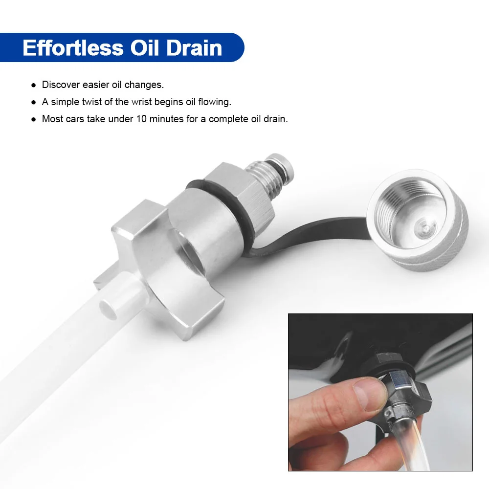 With magnet Car Valve Oil Drain ValveLeak Proof Rust Proof Compact Structure Stainless Steel Drain Hose Attachment