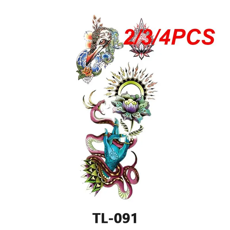 2/3/4PCS Painted Tattoos Waterproof W Can Amplify Body Advantages And Enhance Appearance 3d Crystal Tattoo Sticker Makeup