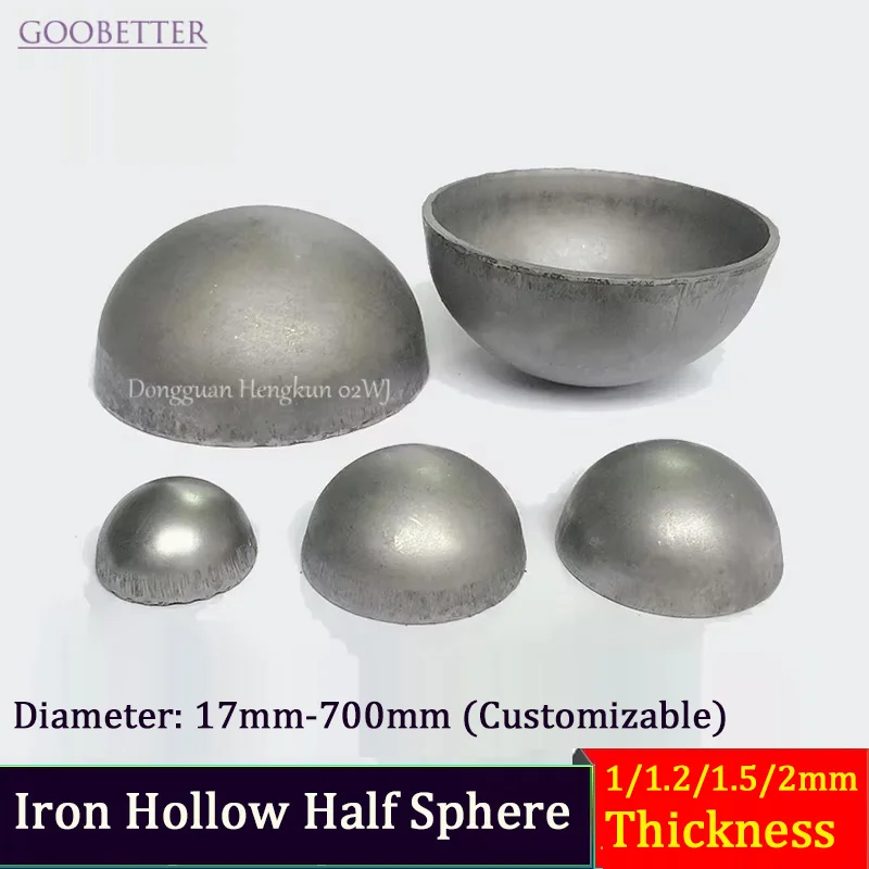 Hollow Iron Hemispheres Welding Decor 17-450mm 0.6/1/2mm Thickness Iron Domes for Lighting/Fence/Art