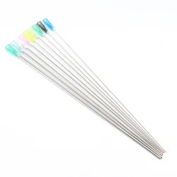 10pcs 200mm Dispensing Needle Syringe Needle 8 Inch Stainless Steel Glue Needle for Filling Liquid, Glue and Syringe 14G-23G