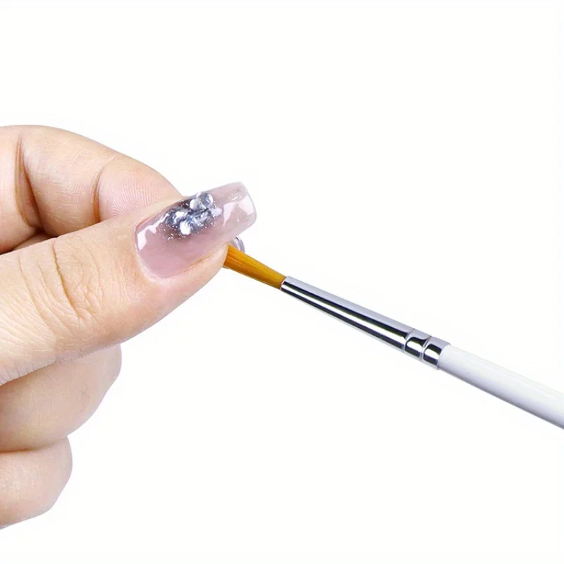 6-teiliges, hochwertiges, schlankes Bürstenpinsel-Set – extrem feine Spitze, geeignet für feine Konturen, schlanke Nagelbürsten – Detail 4