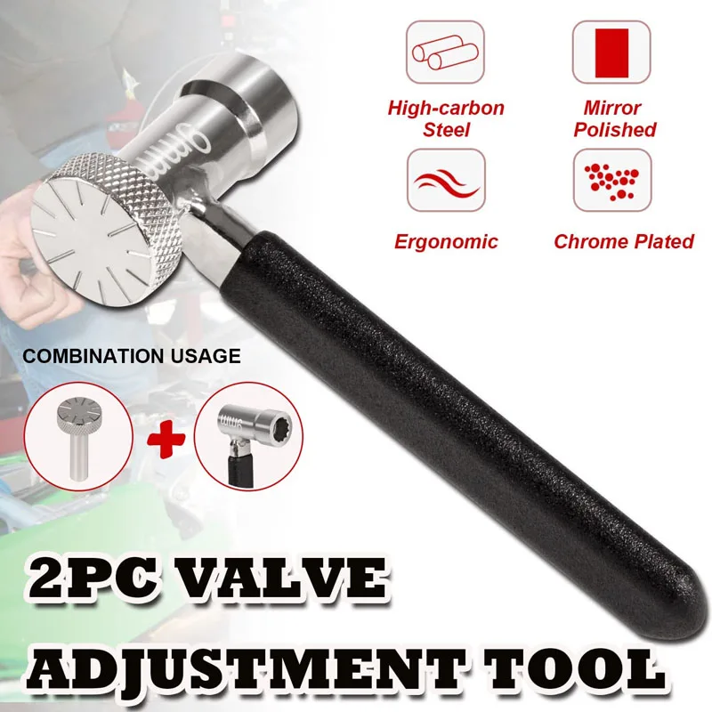 Valve Tappet Engine Adjuster Adjustment Tool for Motorcycles, ATVs & Scooter Gy6, 9mm Lock Nut Wrench with 3mm Tappet Adjuster