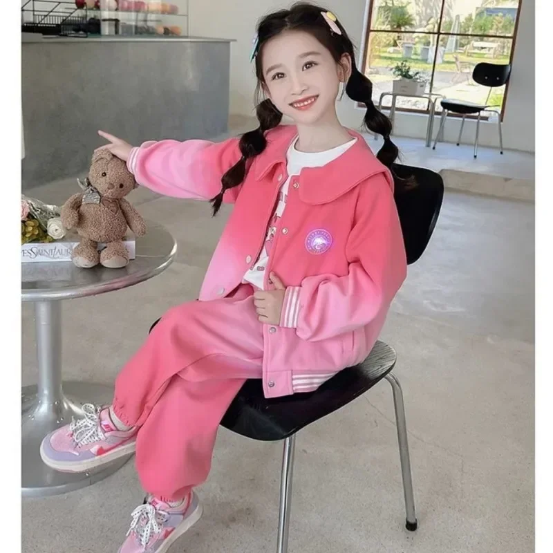 

Sweet Anime Kuromi Kawaii Long Sleeve Sanrio Ins Coat Pants Set Spring Autumn Cute My Melody Children Jacket Gifts for Kids