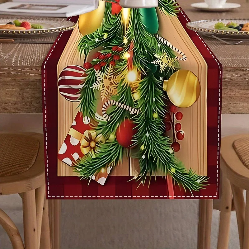 New Christmas Table Flag Winter Snowman Christmas Printed Table Mat Festive Atmosphere Table Decoration