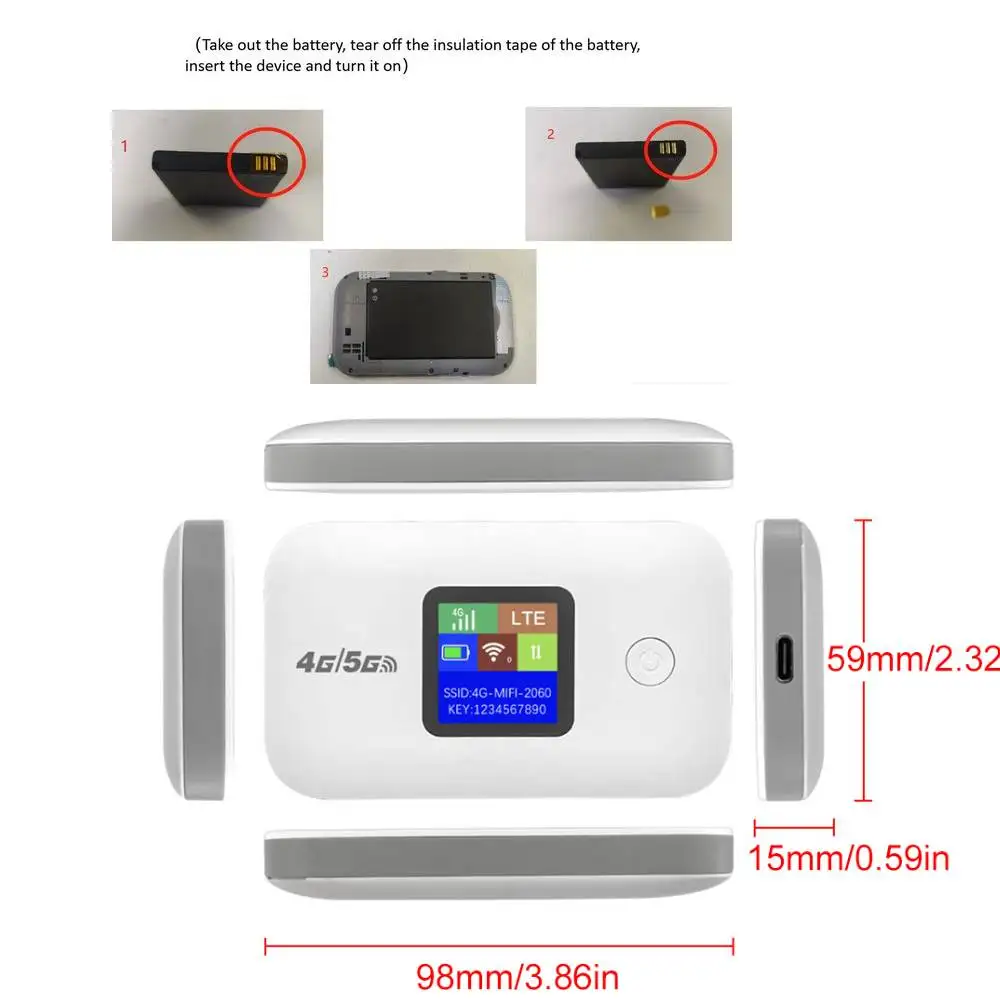 4G Lte راوتر 150Mbps المحمولة واي فاي المحمول جيب موزع إنترنت واي فاي USB WiFi6 4G SIM راوتر 4G LTE راوتر لبطاقة SIM للمنزل RV #4