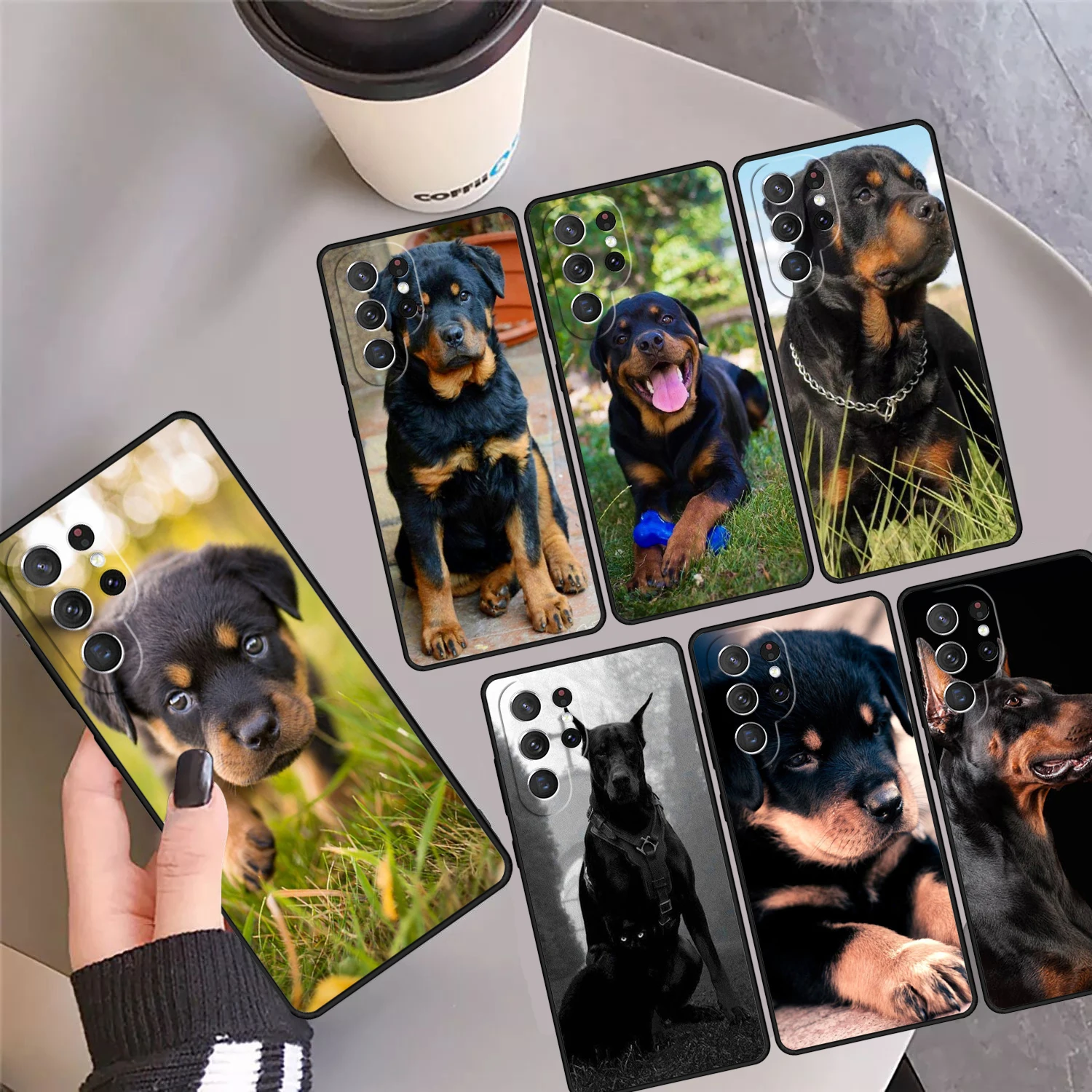 Rottweiler Beautiful Big Dog Phone Case Cover For Samsung Galaxy S24 Ultra 23 S22 Plus S21 FE S20 S8 S9 S10 Note 10 Pro Note 20