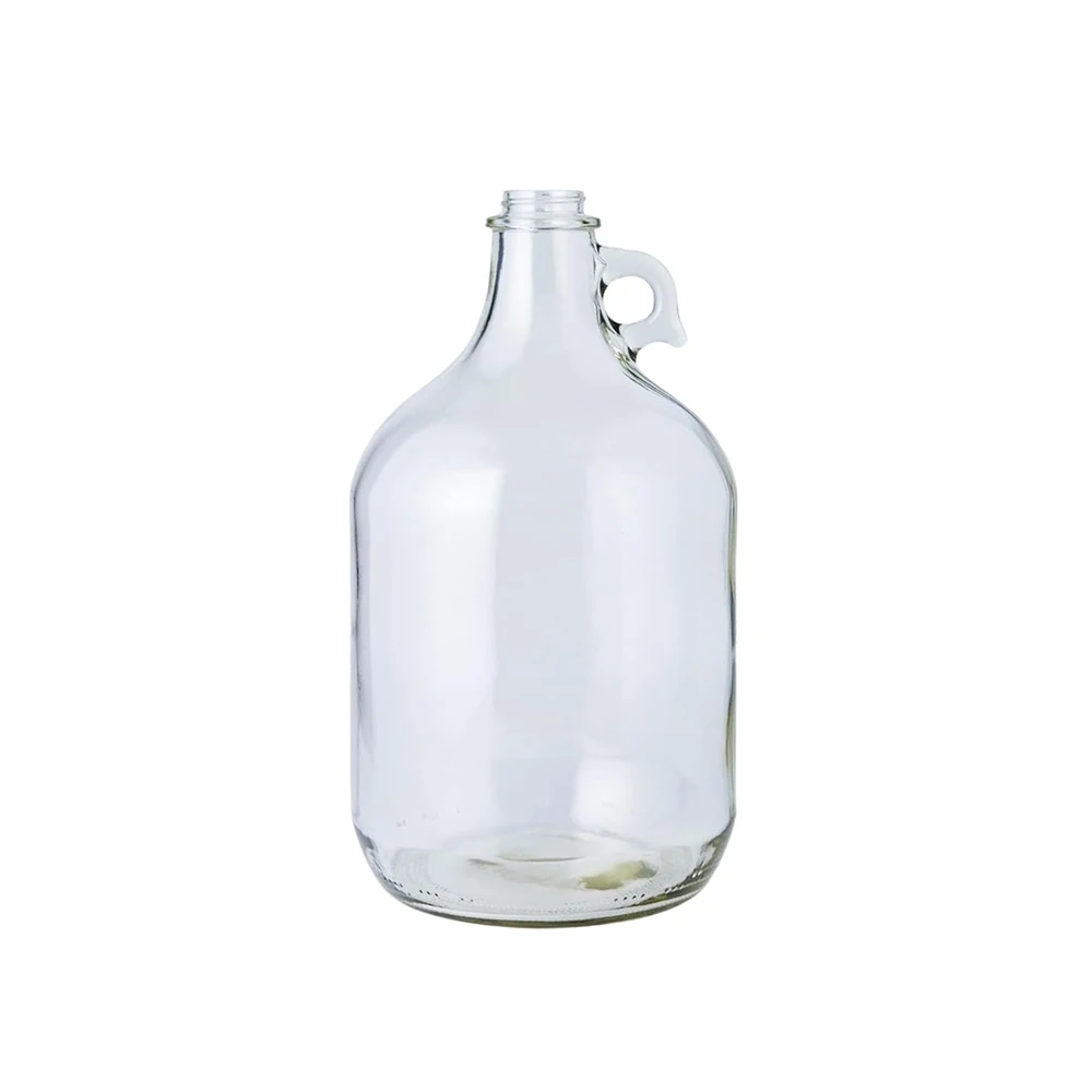 Glass Water Bottle Includes 38 mm Polyseal Cap, 4 L Capacity, Clear