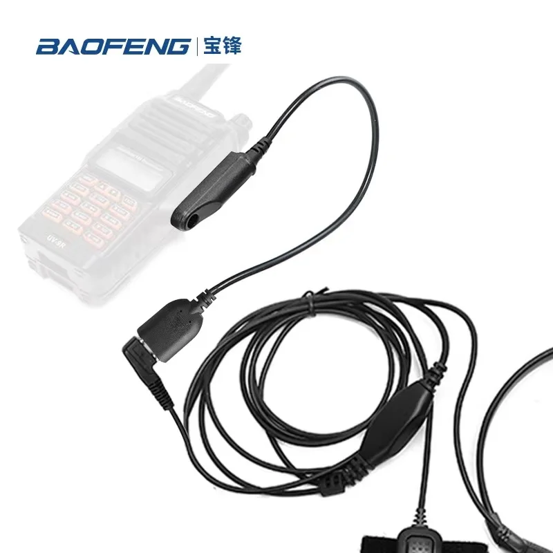 Baofeng  Walkie-talkie UV-9R Plus UV-5R UV-XR K Head Cable Adapter Headphone Hand Microphone