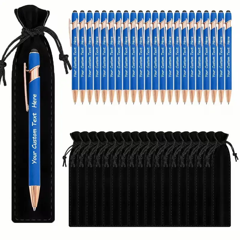 Personalized Custom Creative Simple Ballpoint Pen Set (13 Pens with 13 Pen Cases) Office and Student Stationery, Anniversary, Birthday, Graduation Commemorative Gifts, Christmas, Thanksgiving, Halloween Gifts