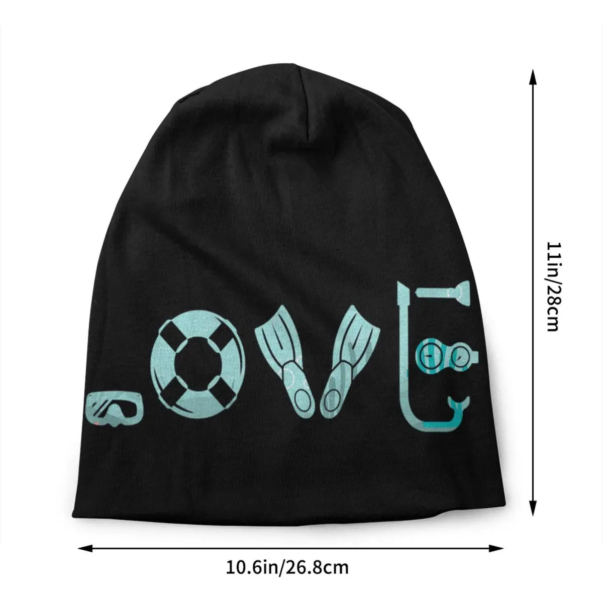 Love Scuba Diving Freediving Ocean Dive Gear Diver Skullies Beanies Caps Winter Warm Knitting Hat Hip Hop Bonnet Hats Ski Cap