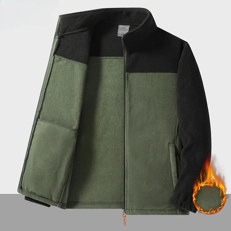 Chaqueta de Camping de forro polar de concha suave para hombre y mujer, cárdigan grueso y cálido, abrigo de invierno a prueba de viento para exteriores, ropa de talla grande